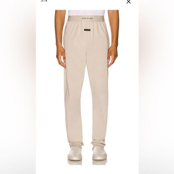 Fear of god stretch cotton lounge pants in cement large - Picture 1 of 16